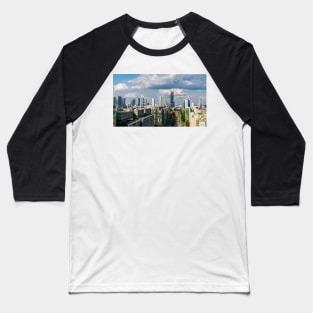 Warsaw city center aerial landscape Baseball T-Shirt